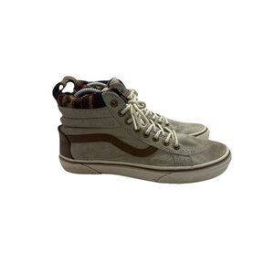 VANS Sneakers Men 7.5 Women 9 Gray Sk8-Hi Mte High Top Lace Up Scotchgard Shoes